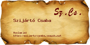 Szijártó Csaba névjegykártya
