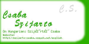 csaba szijarto business card